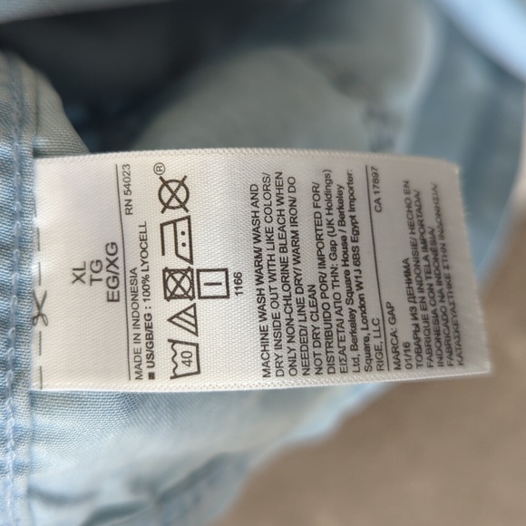 GAP Light Blue Tencel Denim Relaxed Utility Jacket XL - Picture 11 of 12